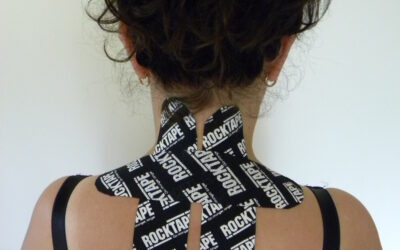 Kinesiology tape can help the pain in your neck.